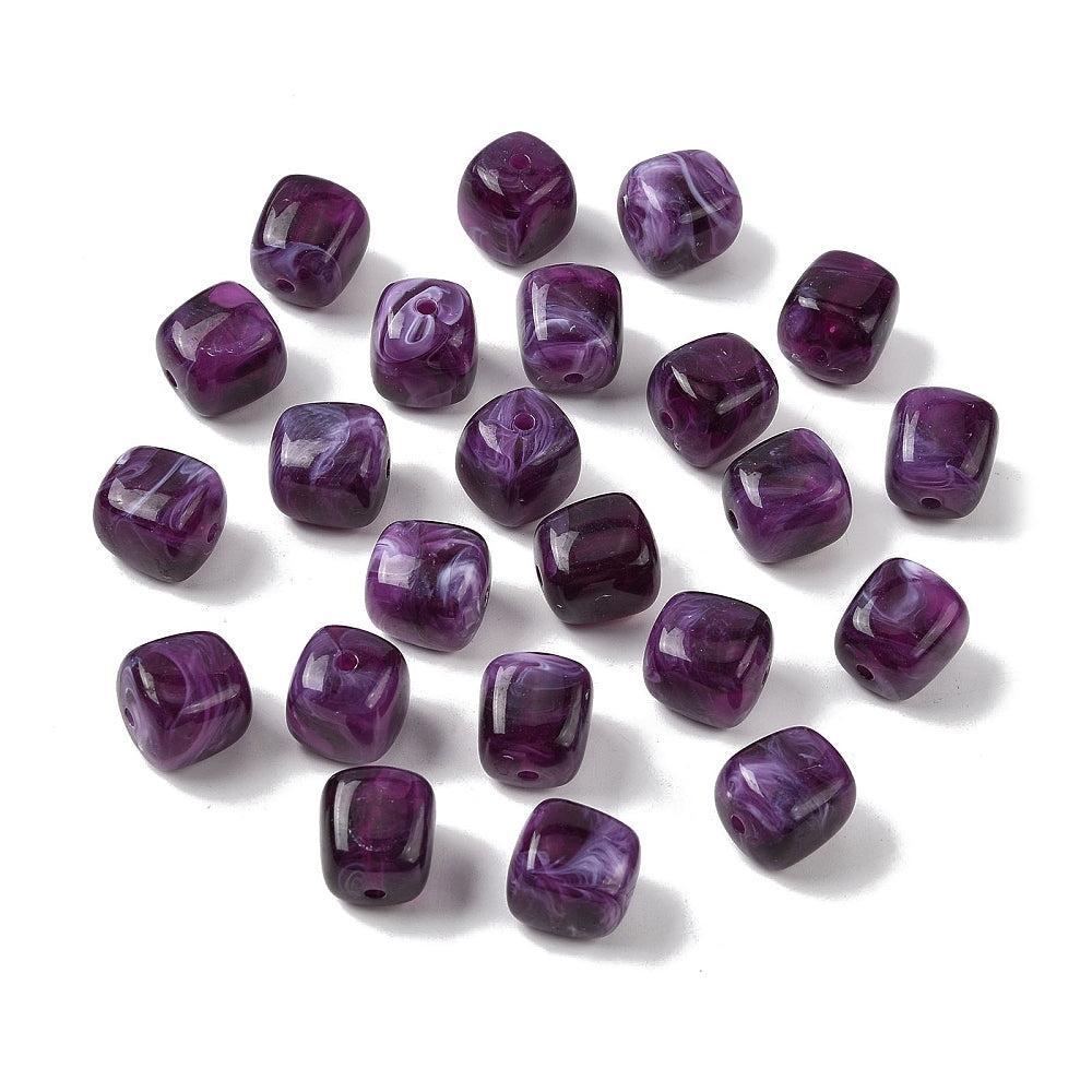 Acryl kraal Vierkant purple 17mm - per stuk-Kralen-Kraaltjes van Renate