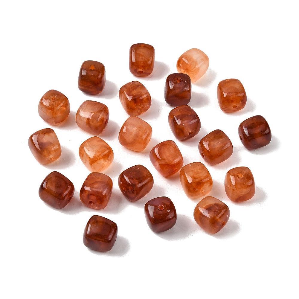 Acryl kraal Vierkant sienna 17mm - per stuk-Kralen-Kraaltjes van Renate