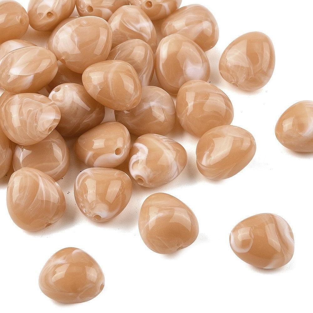 Acryl kraal driehoek marmer zand 24mm - per stuk-Kralen-Kraaltjes van Renate