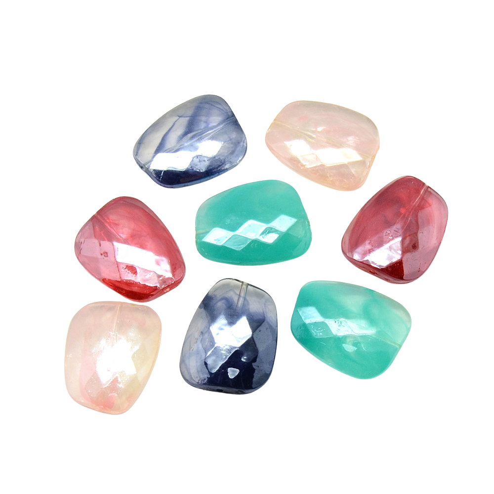 Acryl kraal facet trapeze 30mm - per stuk-Kralen-Kraaltjes van Renate