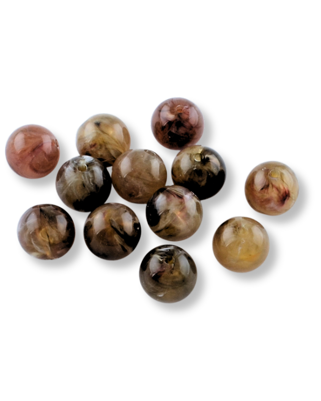Acryl kraal gemstone Bruin 14mm - per stuk-Kralen-Kraaltjes van Renate