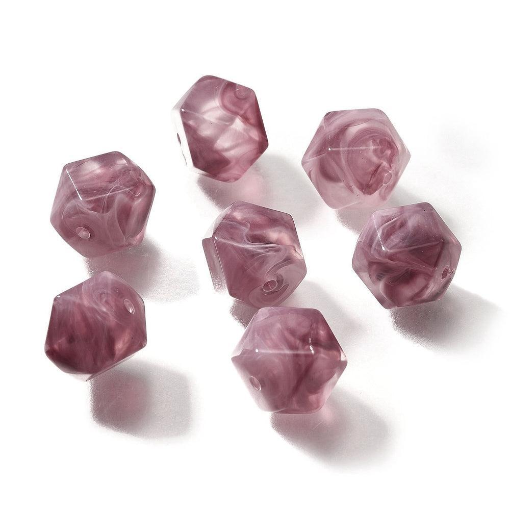 Acryl kraal gemstone Paars 10mm - per stuk-Kralen-Kraaltjes van Renate