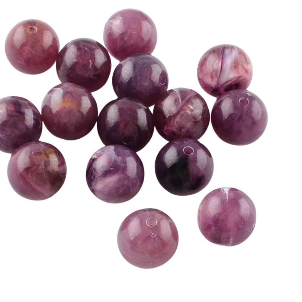 Acryl kraal gemstone Paars 14mm - per stuk-Kralen-Kraaltjes van Renate