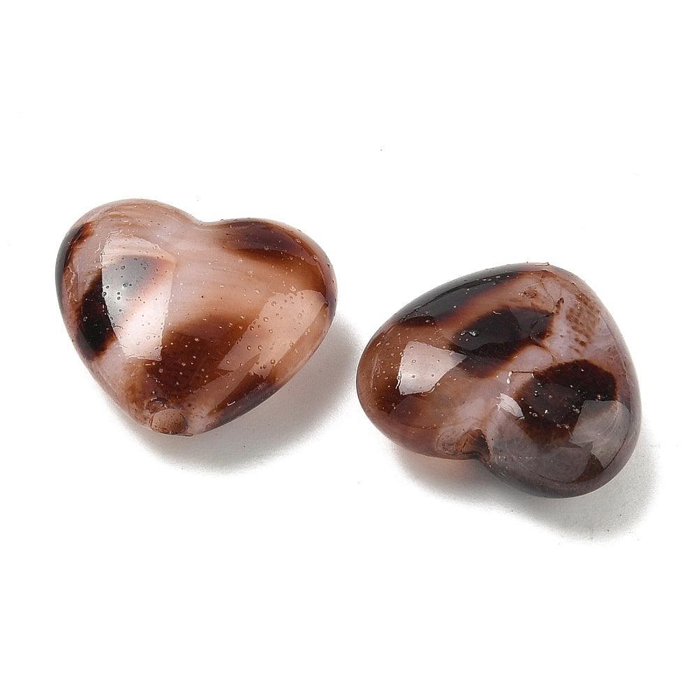 Acryl kraal hart Luipaard 18mm - per stuk-Kralen-Kraaltjes van Renate