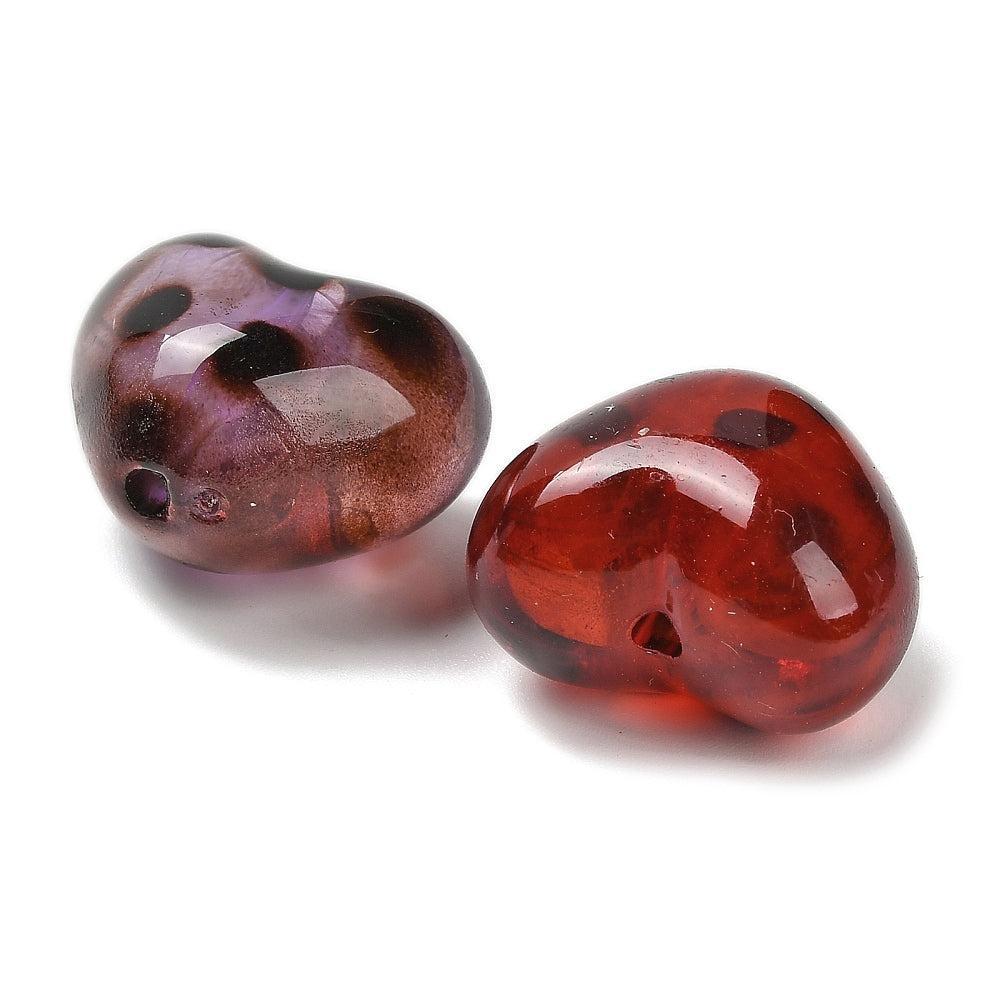 Acryl kraal hart Luipaard print 20mm - per stuk-Kralen-Kraaltjes van Renate