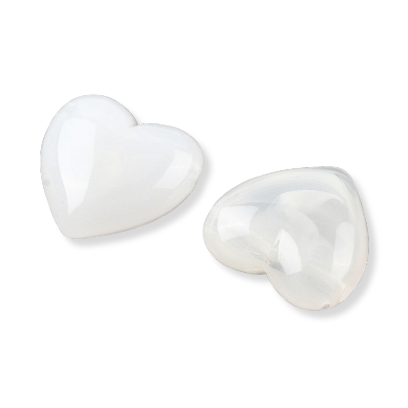 Acryl kraal hart Wit 22mm - per stuk-Kralen-Kraaltjes van Renate