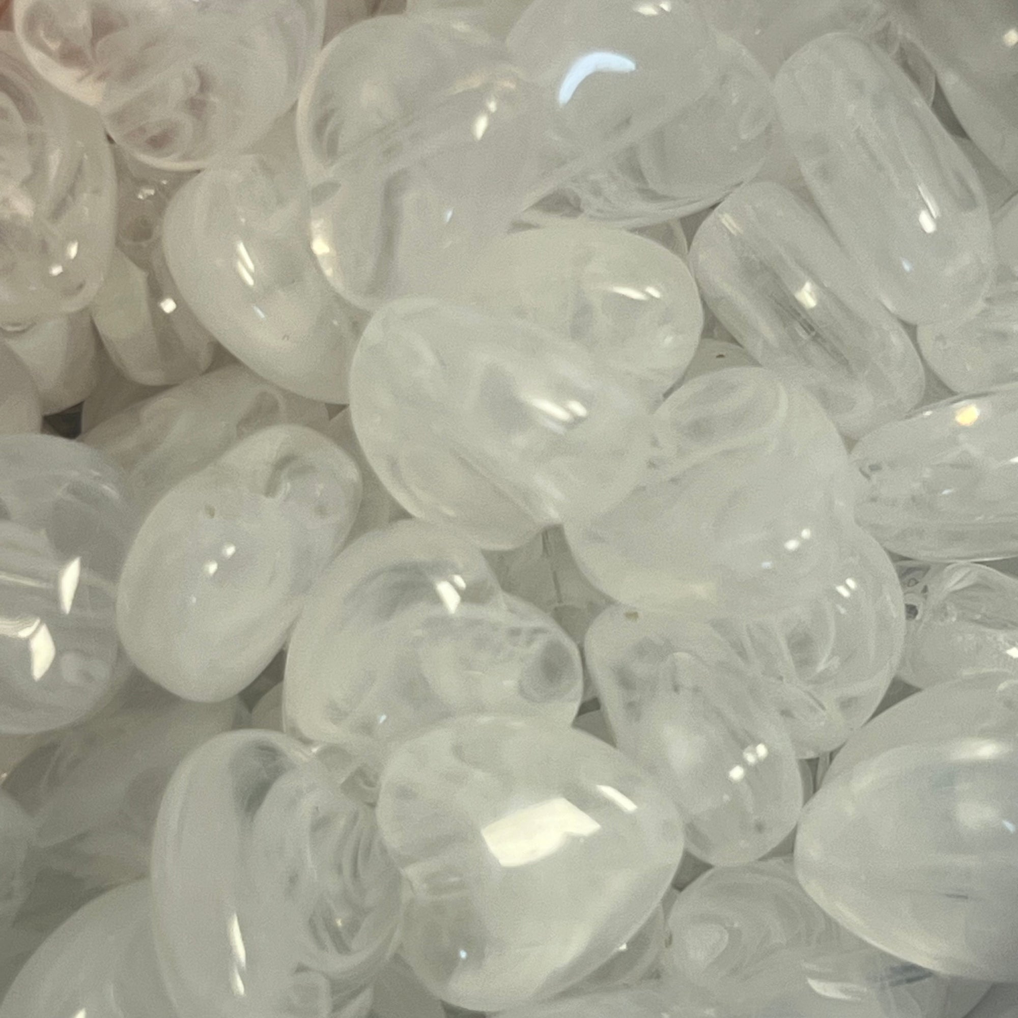 Acryl kraal hart clear 14mm - per stuk-Kralen-Kraaltjes van Renate