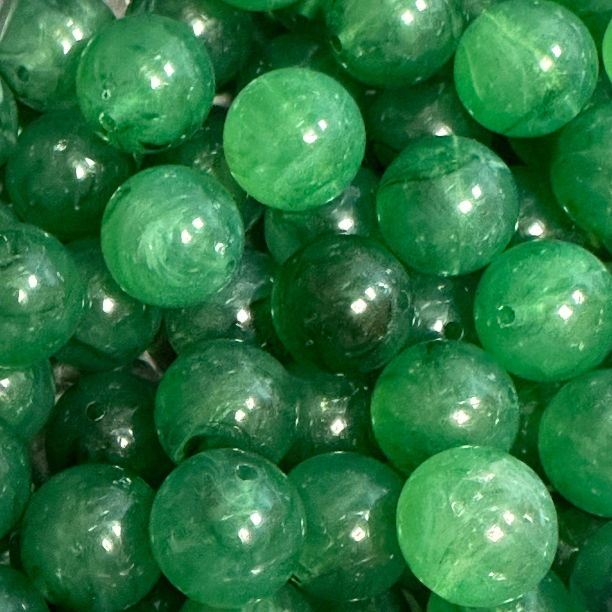 Acryl kraal marmer Donker Groen 16mm - per stuk-Kralen-Kraaltjes van Renate