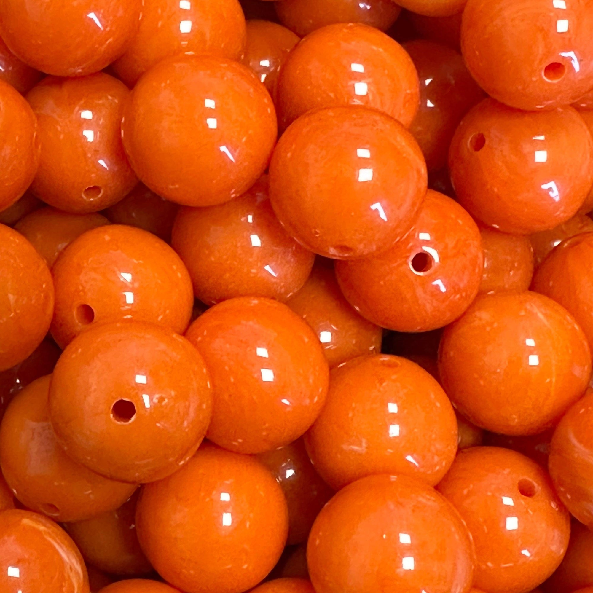 Acryl kraal marmer Fel Oranje 16mm - per stuk-Kralen-Kraaltjes van Renate