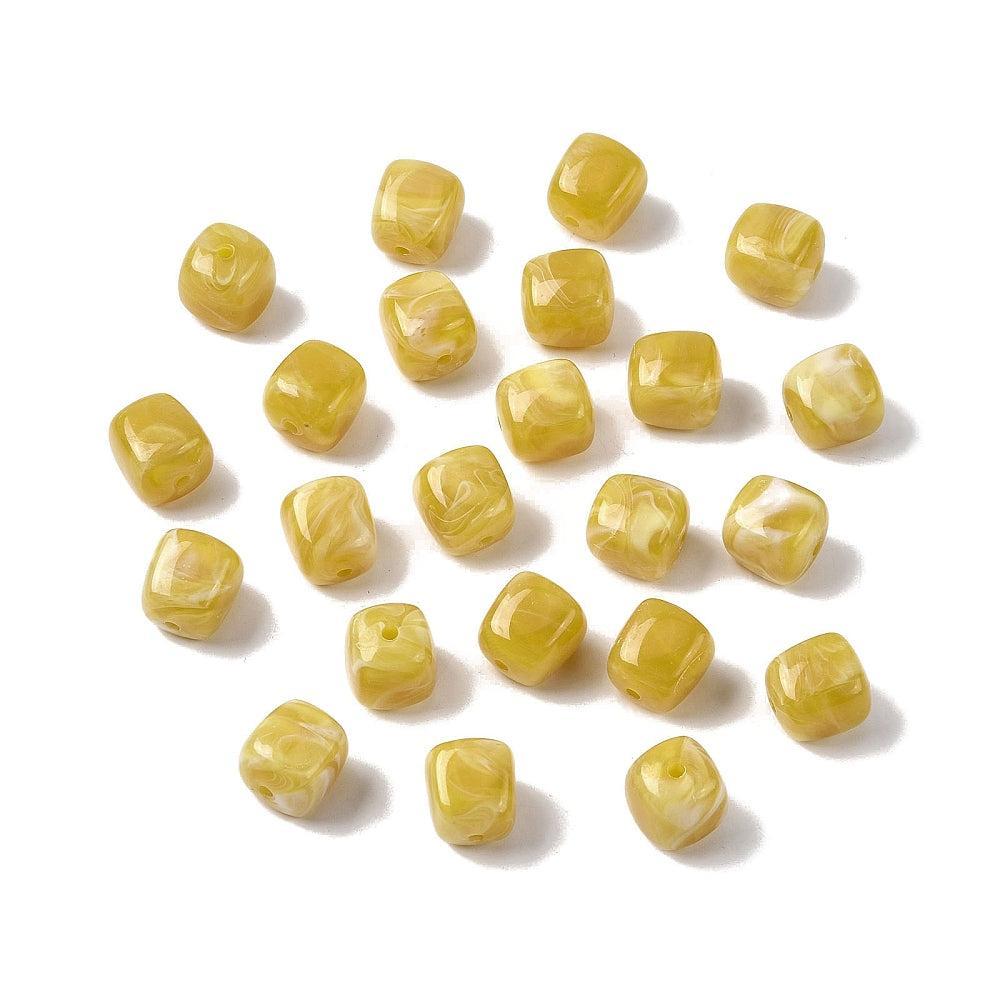 Acryl kraal Vierkant goldenrod 17mm - per stuk-Kralen-Kraaltjes van Renate