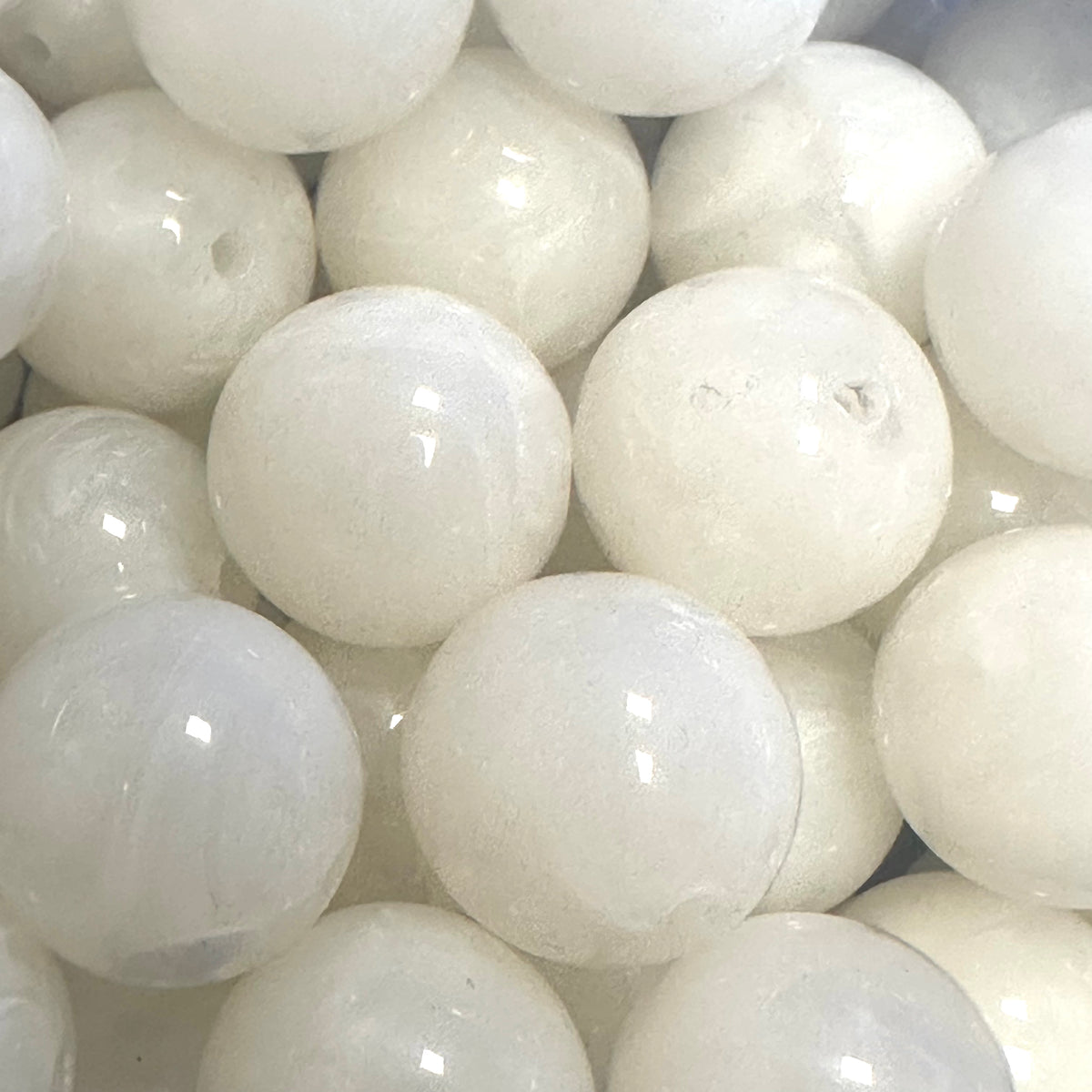 Acryl kraal marmer Wit 16mm - per stuk-Kralen-Kraaltjes van Renate