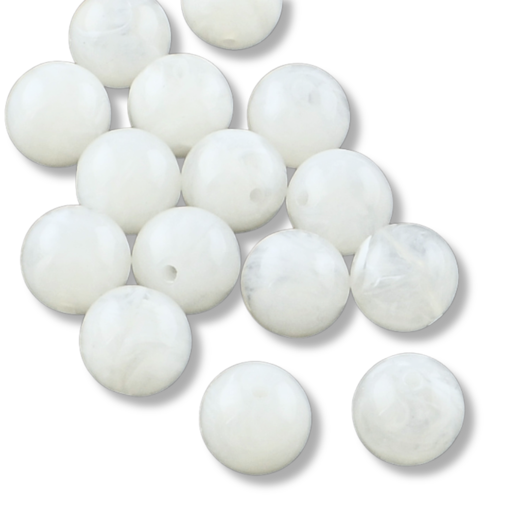 Acryl kraal Gemstone wit 20mm - per stuk-Kralen-Kraaltjes van Renate