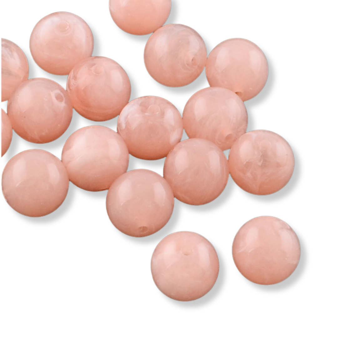 Acryl kraal Gemstone zalm roze 16mm - per stuk-Kralen-Kraaltjes van Renate