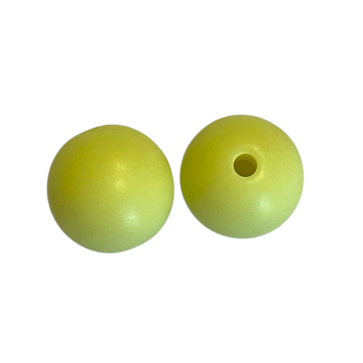 Acryl kraal mat 13mm Butter Yellow - per stuk-Kralen-Kraaltjes van Renate