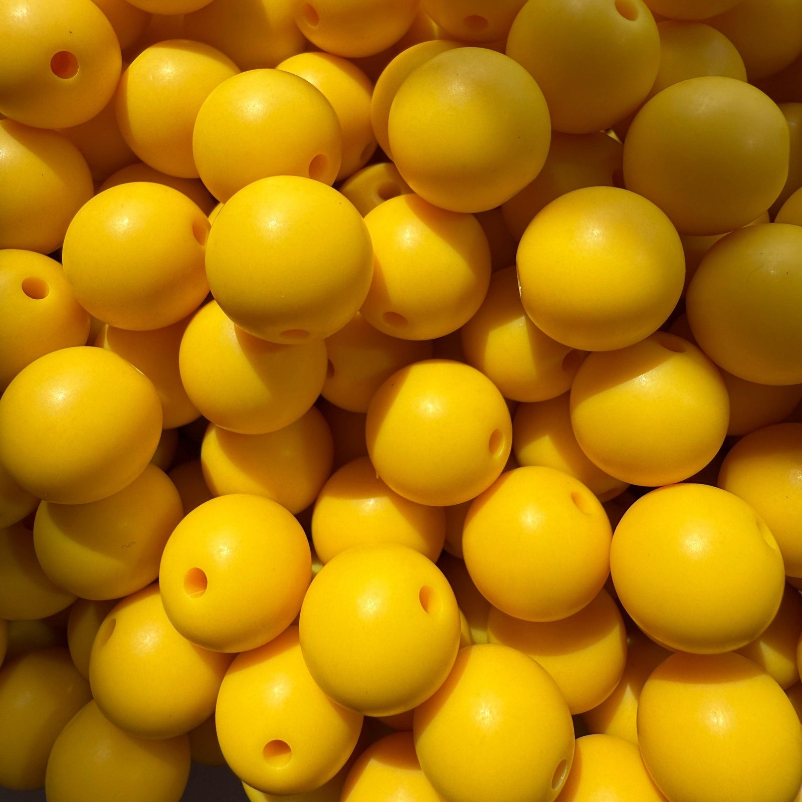 Acryl kraal mat 13mm Geel - per stuk-Kralen-Kraaltjes van Renate