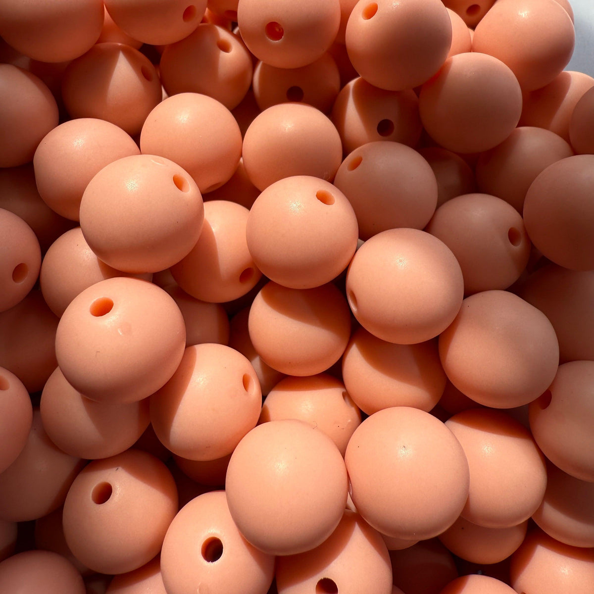 Acryl kraal mat 13mm Peach - per stuk-Kralen-Kraaltjes van Renate