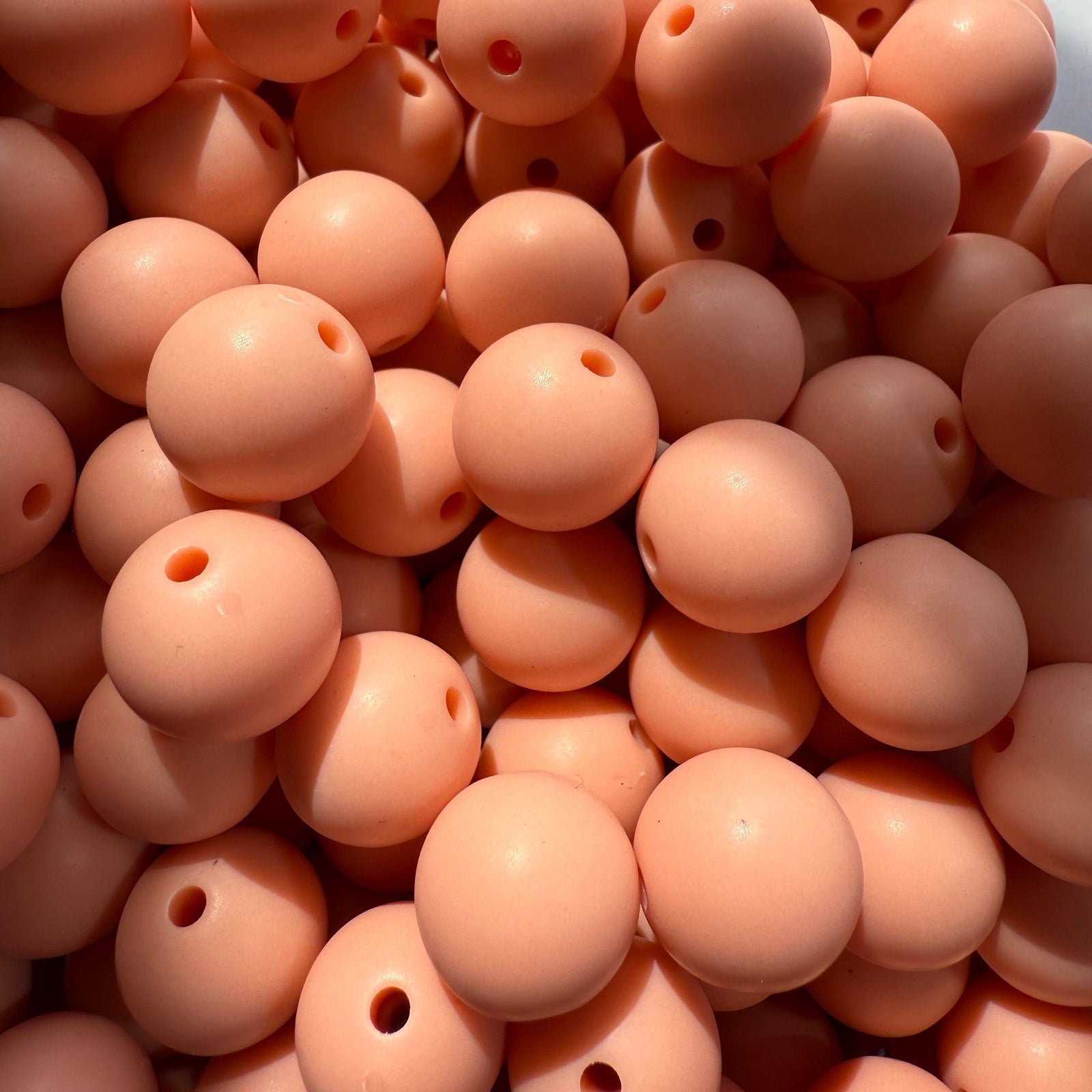 Acryl kraal mat 13mm Peach - per stuk-Kralen-Kraaltjes van Renate