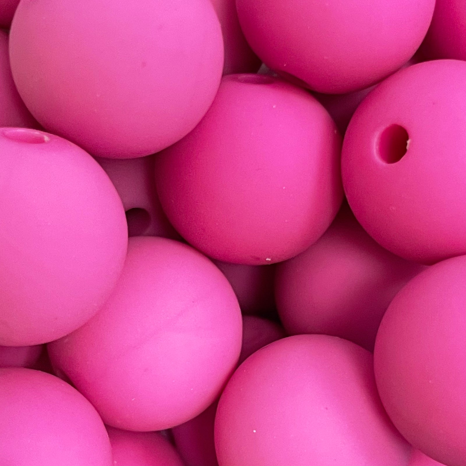 Acryl kraal mat 16mm Donker Roze- per stuk-Kralen-Kraaltjes van Renate