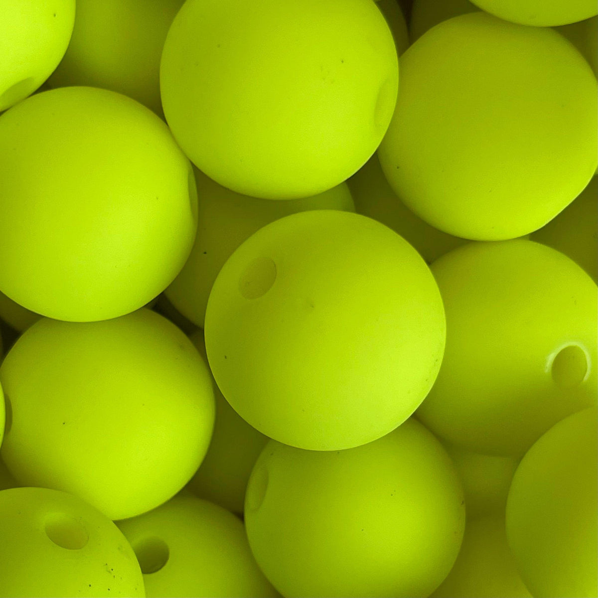 Acryl kraal mat 16mm Fluor Geel - per stuk-Kralen-Kraaltjes van Renate