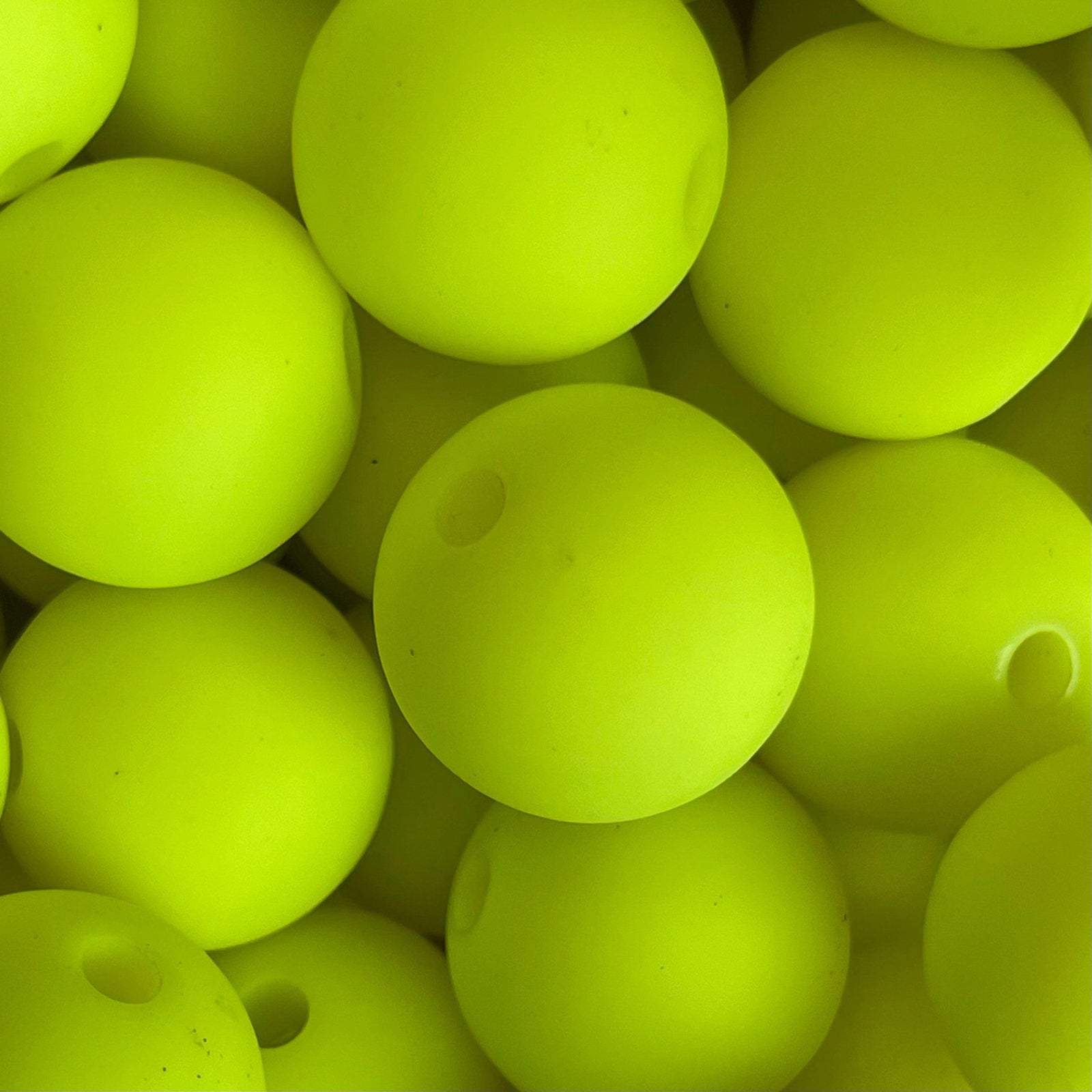 Acryl kraal mat 16mm Fluor Geel - per stuk-Kralen-Kraaltjes van Renate