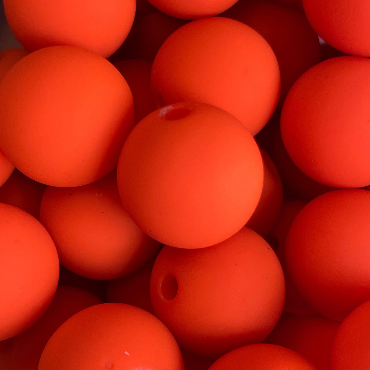 Acryl kraal mat 16mm Fluor Oranje - per stuk-Kralen-Kraaltjes van Renate