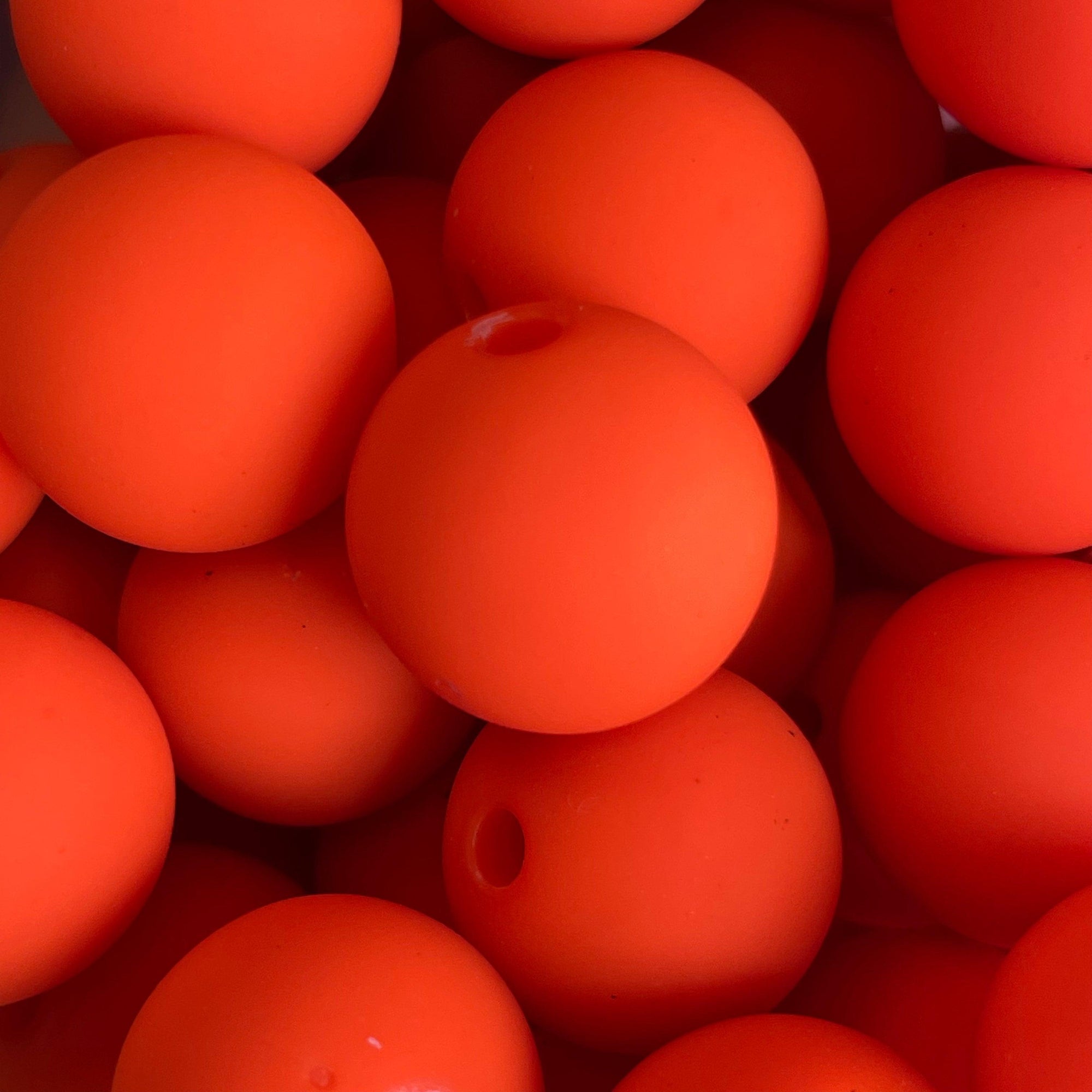 Acryl kraal mat 16mm Fluor Oranje - per stuk-Kralen-Kraaltjes van Renate