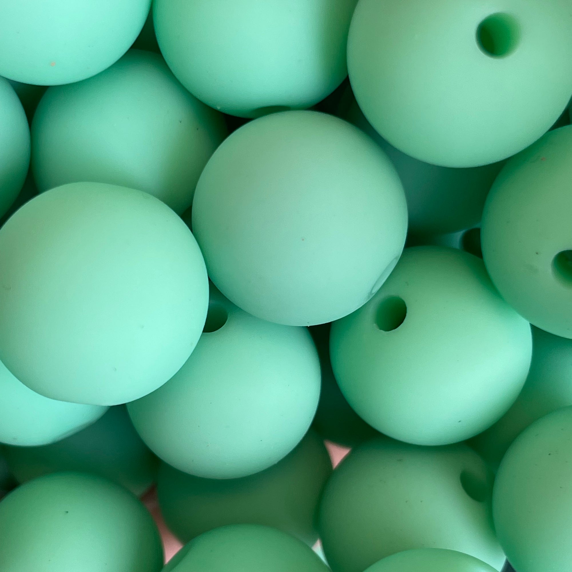 Acryl kraal mat 16mm Mint Groen - per stuk-Kralen-Kraaltjes van Renate