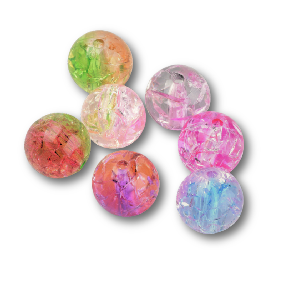 Acryl kraal multicolor 8mm- per 30 stuks-Kralen-Kraaltjes van Renate