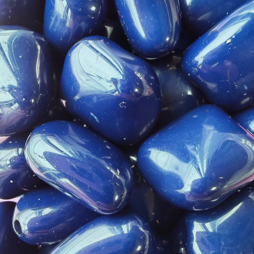 Acryl kraal nugget Blauw 23mm - per stuk-Onderdelen-Kraaltjes van Renate