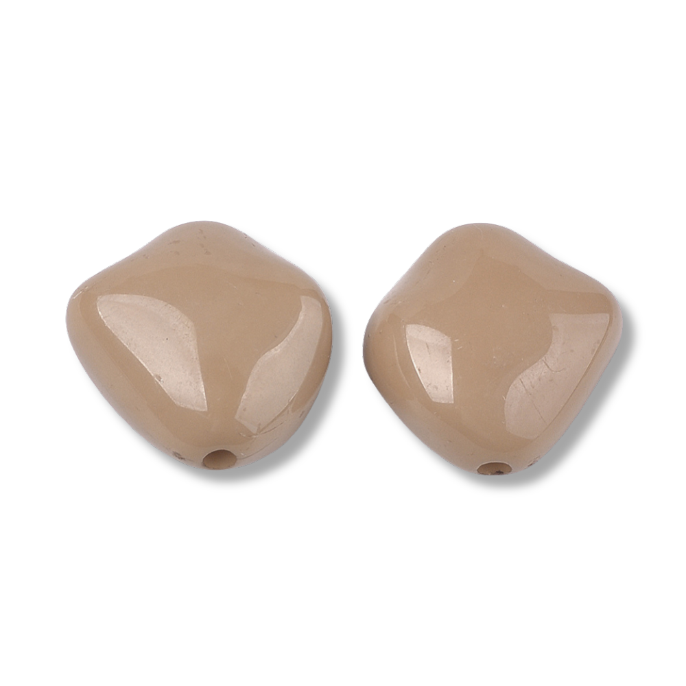 Acryl kraal nugget Bruin 23mm - per stuk-Onderdelen-Kraaltjes van Renate