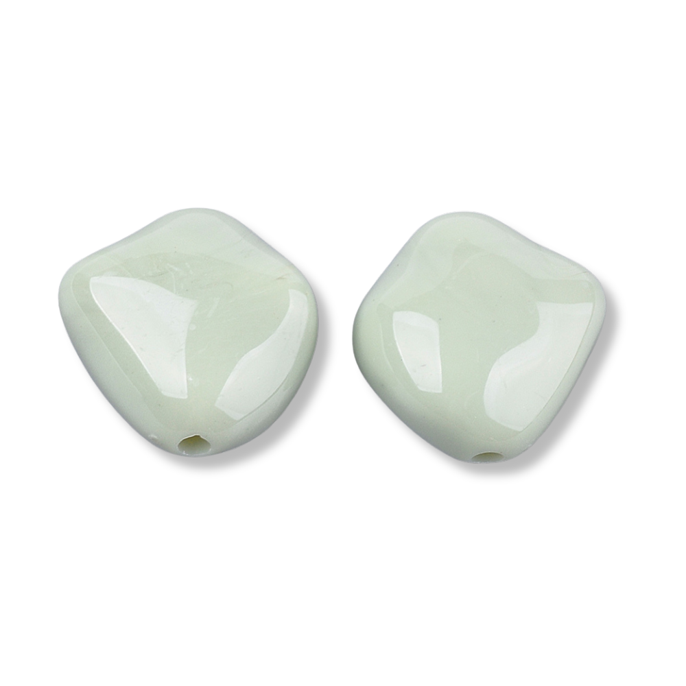 Acryl kraal nugget Pistache Groen 23mm - per stuk-Onderdelen-Kraaltjes van Renate