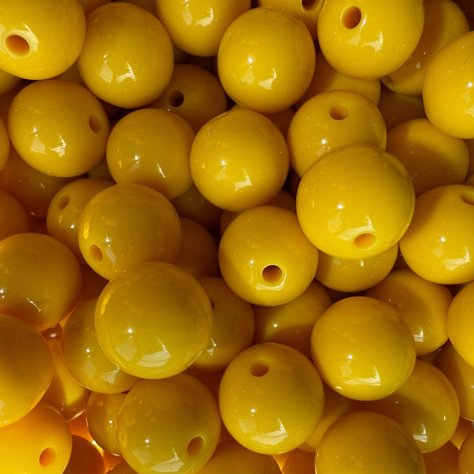 Acryl kraal opaque 13mm Geel - per stuk-Kralen-Kraaltjes van Renate