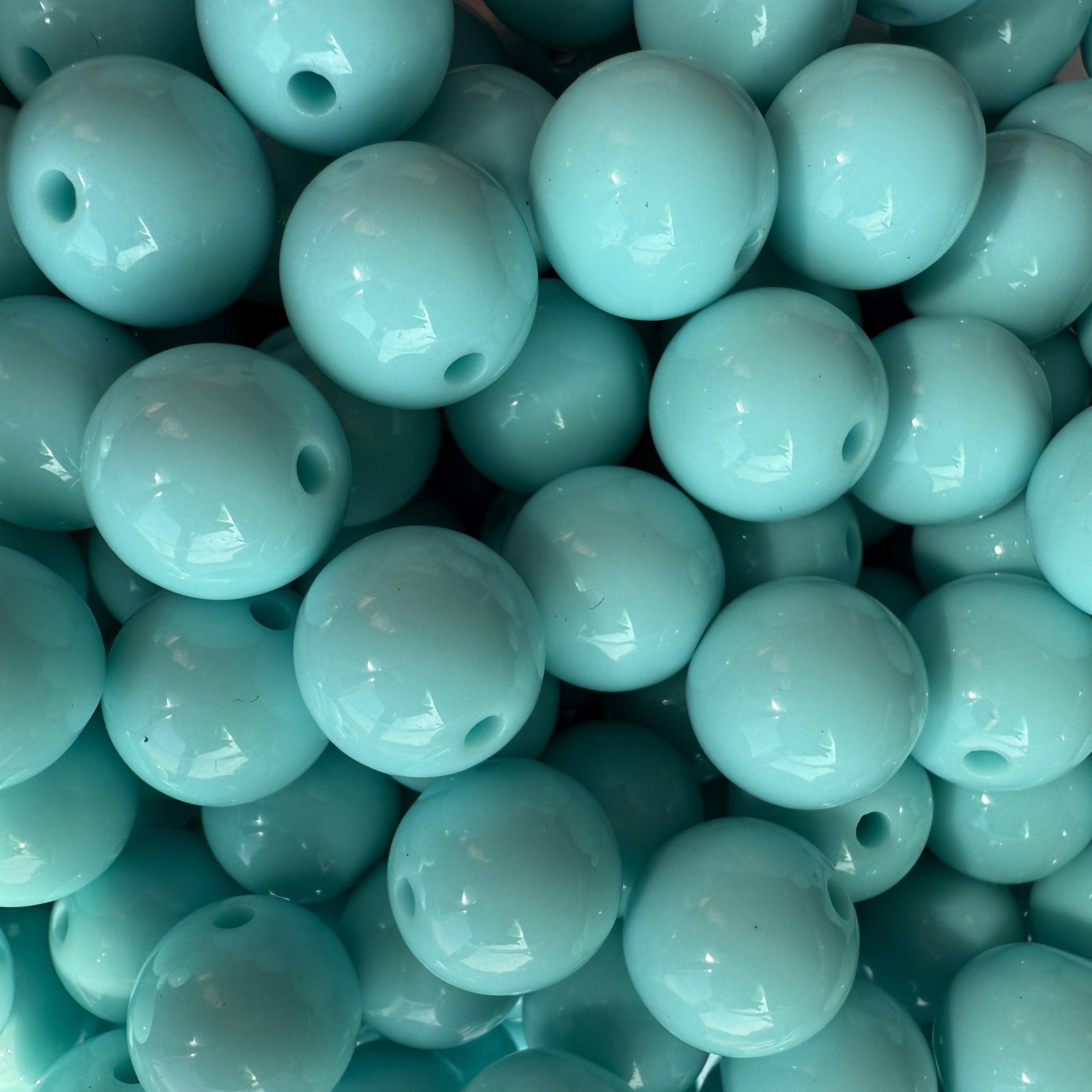 Acryl kraal opaque 13mm Licht Blauw - per stuk-Kralen-Kraaltjes van Renate