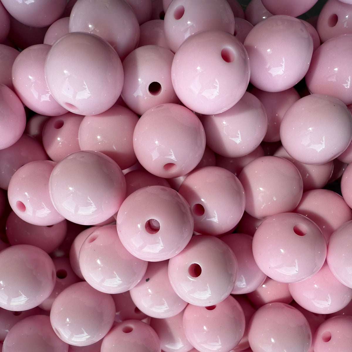 Acryl kraal opaque 13mm Licht roze - per stuk-Kralen-Kraaltjes van Renate