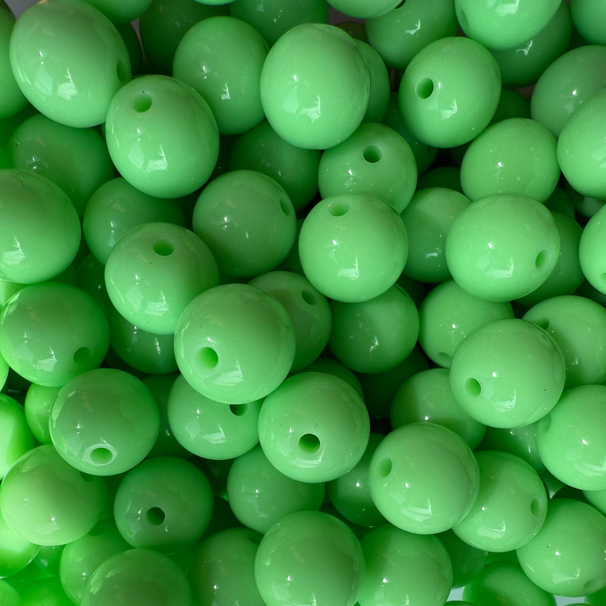 Acryl kraal opaque 13mm Lime Groen - per stuk-Kralen-Kraaltjes van Renate