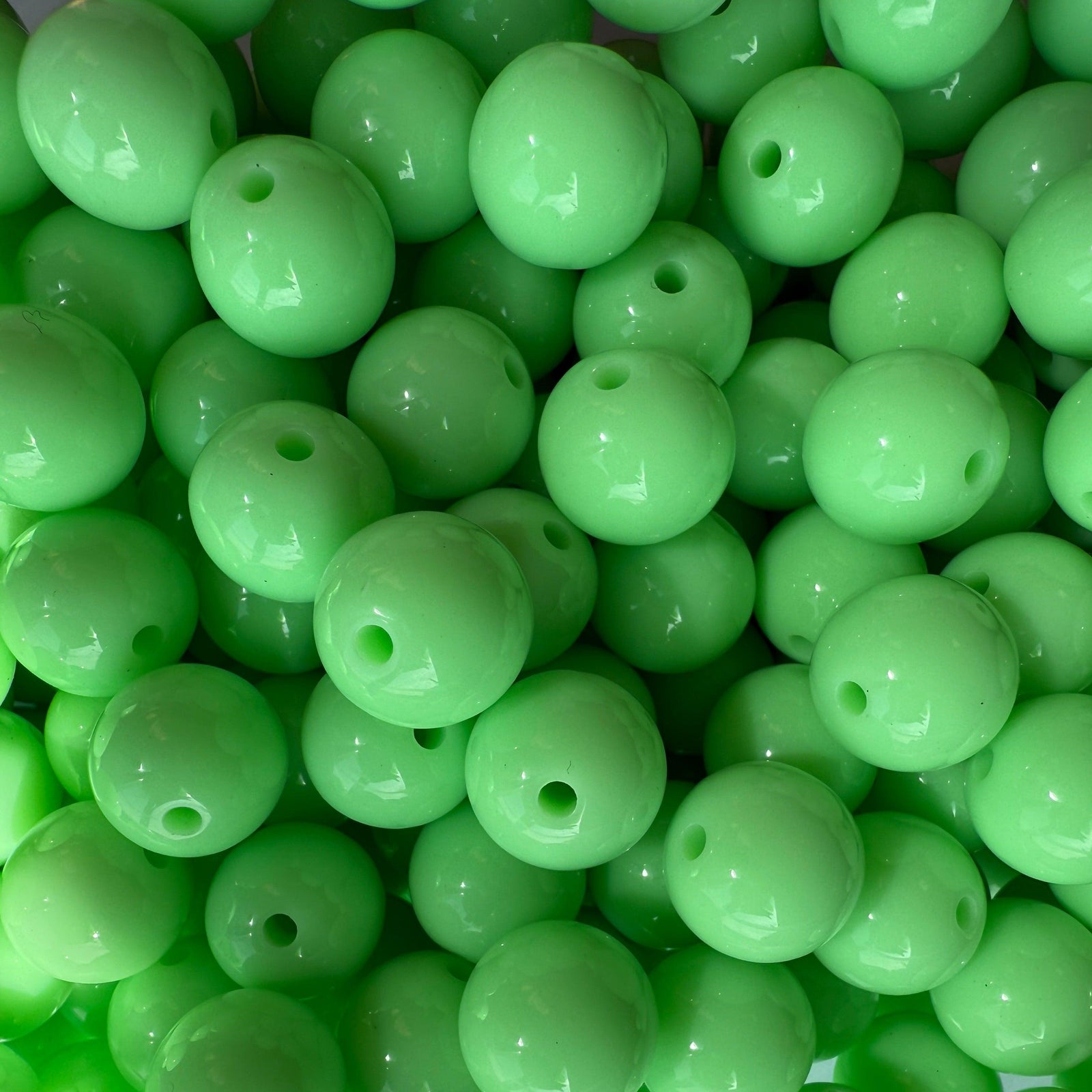 Acryl kraal opaque 13mm Lime Groen - per stuk-Kralen-Kraaltjes van Renate