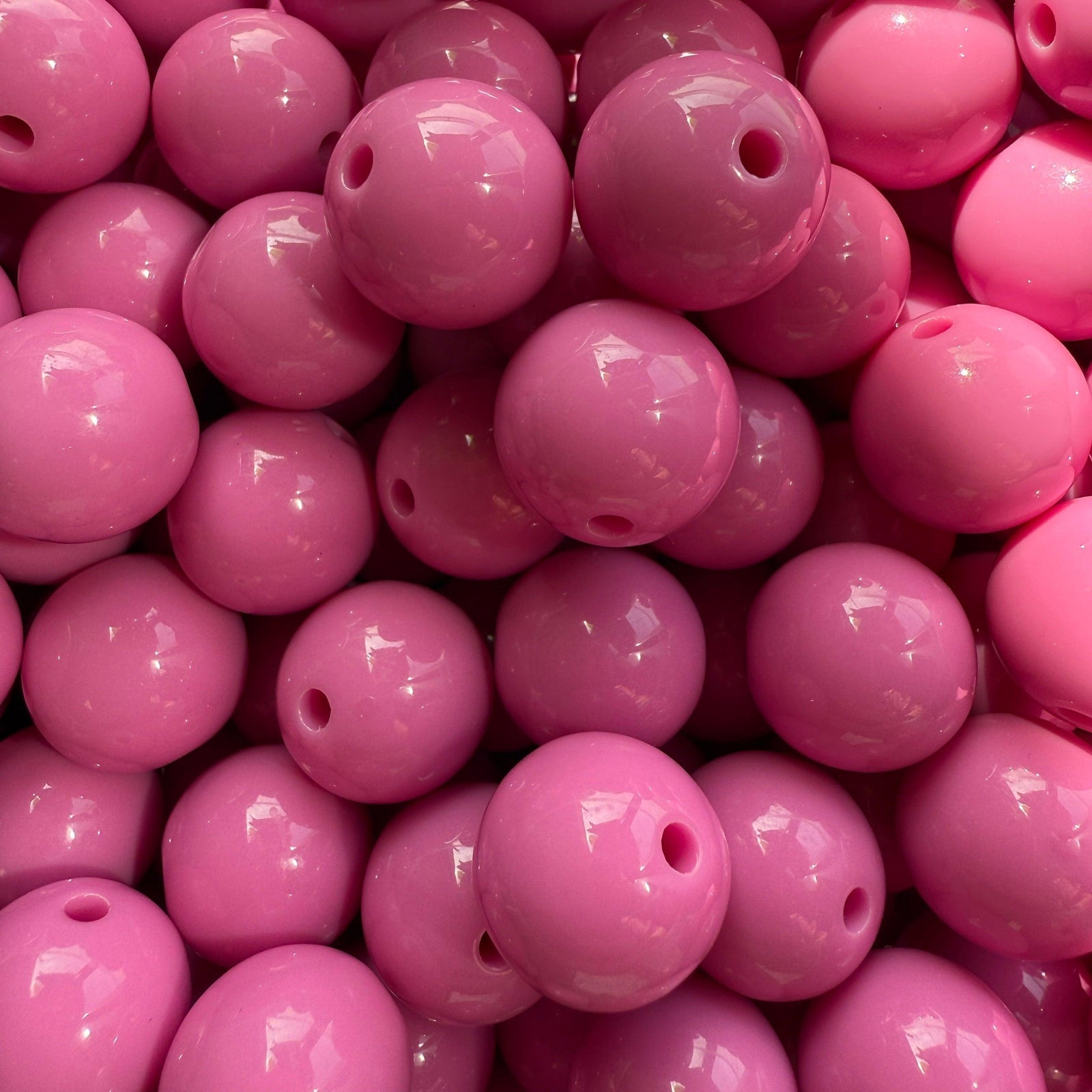 Acryl kraal opaque 13mm Roze - per stuk-Kralen-Kraaltjes van Renate