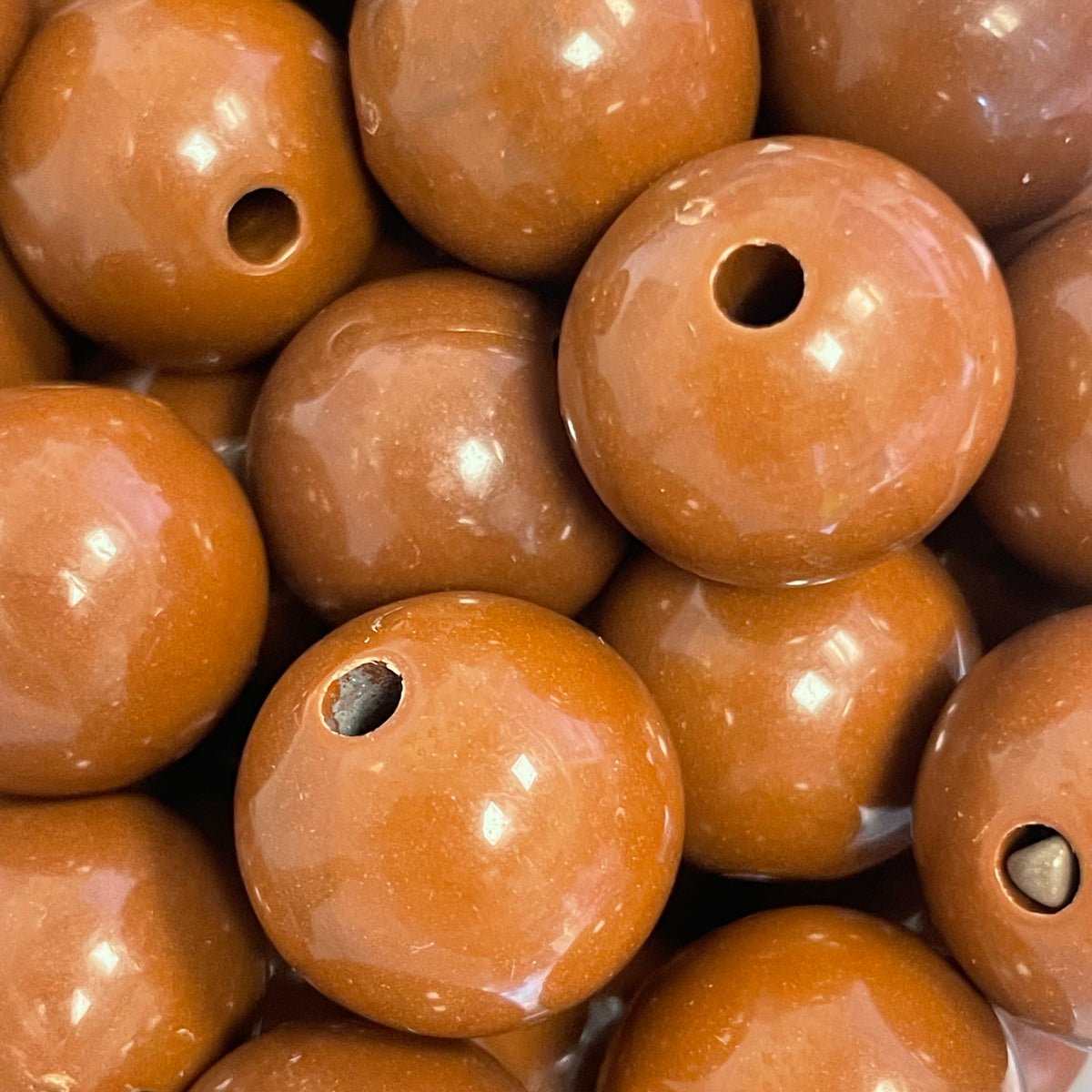 Acryl kraal opaque 18mm Bruin - per stuk-Kralen-Kraaltjes van Renate