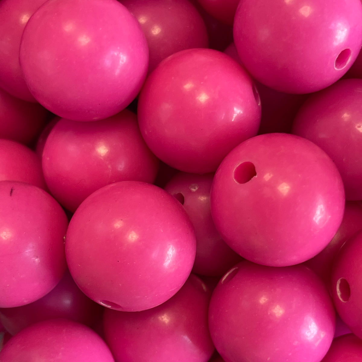 Acryl kraal opaque 18mm Donker Roze - per stuk-Kralen-Kraaltjes van Renate