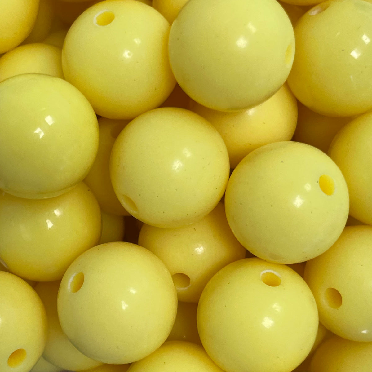 Acryl kraal opaque 18mm Geel - per stuk-Kralen-Kraaltjes van Renate