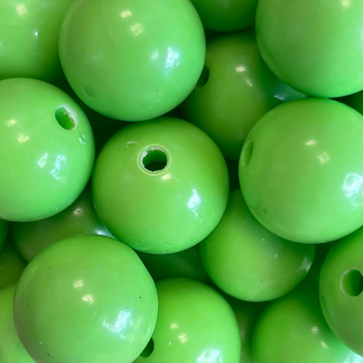 Acryl kraal opaque 18mm Groen - per stuk-Kralen-Kraaltjes van Renate