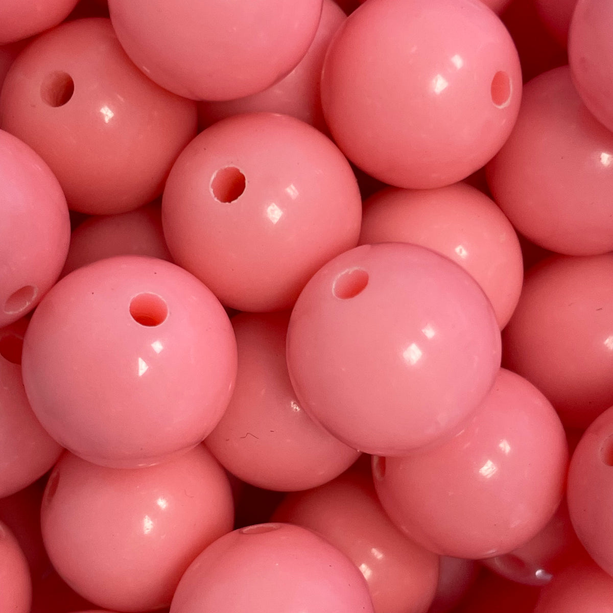 Acryl kraal opaque 18mm Hot Pink - per stuk-Kralen-Kraaltjes van Renate