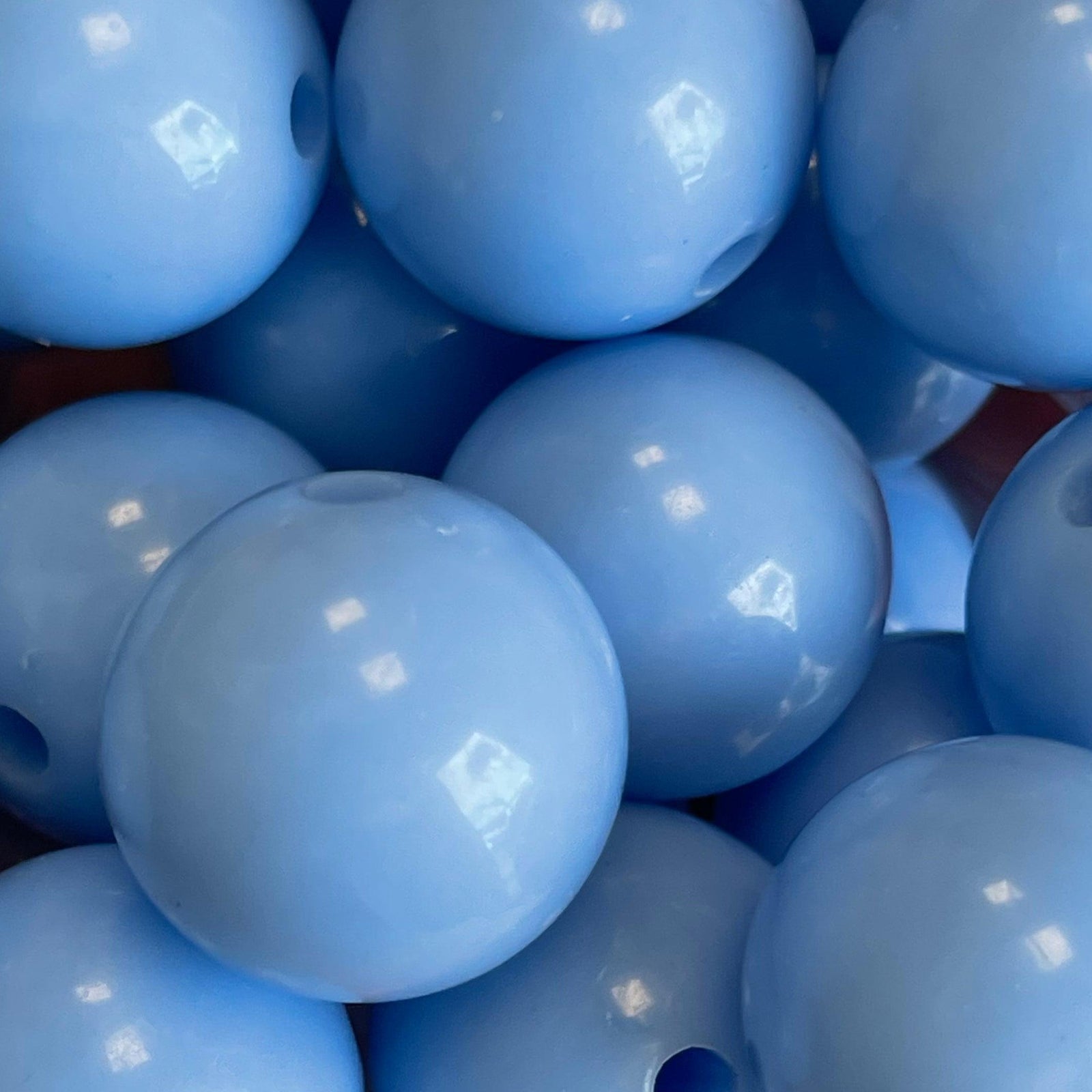 Acryl kraal opaque 18mm Lavendel Blauw - per stuk-Kralen-Kraaltjes van Renate