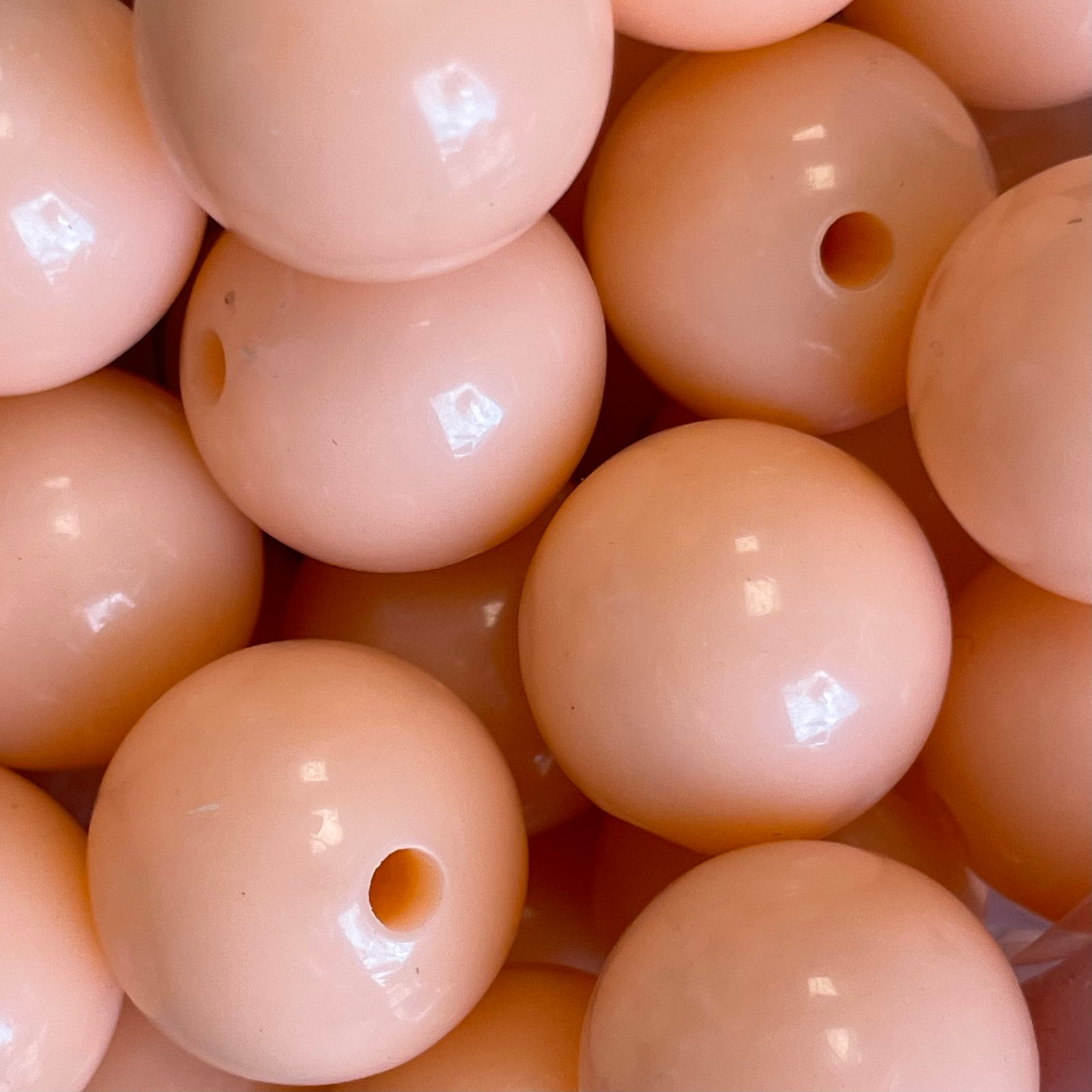 Acryl kraal opaque 18mm Pastel Oranje - per stuk-Kralen-Kraaltjes van Renate