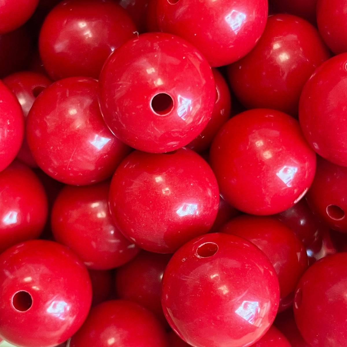 Acryl kraal opaque 18mm Rood - per stuk-Kralen-Kraaltjes van Renate