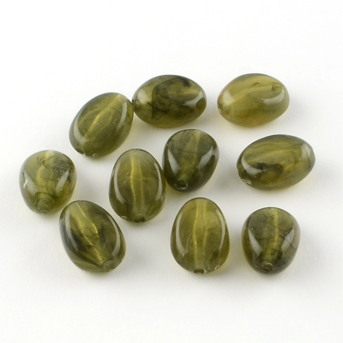 Acryl kraal ovaal Gemstone Groen 18mm - per stuk-Kralen-Kraaltjes van Renate