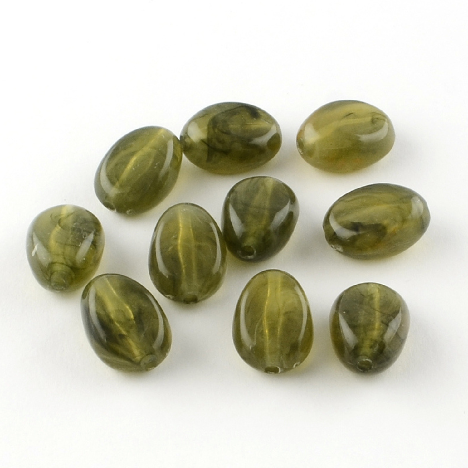 Acryl kraal ovaal Gemstone Groen 18mm - per stuk-Kralen-Kraaltjes van Renate