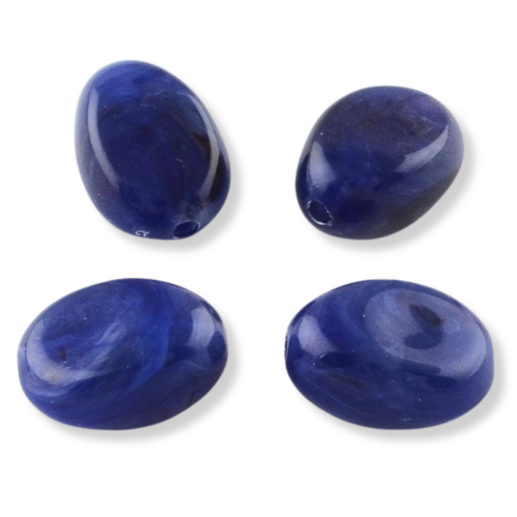 Acryl kraal Gemstone blauw 19mm - per stuk-Kralen-Kraaltjes van Renate