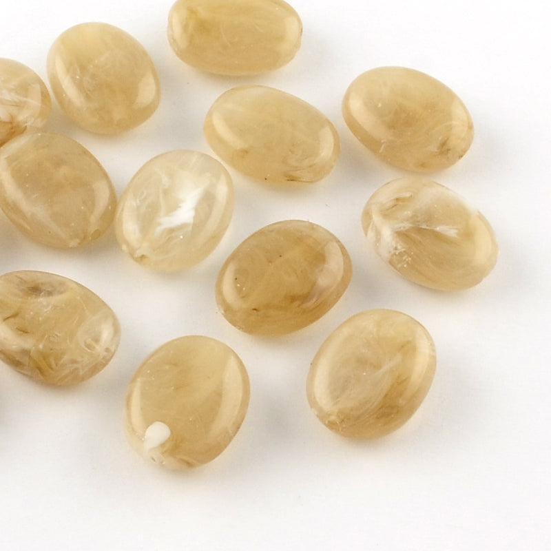 Acryl Gemstone kaki 19mm-per stuk-Kralen-Kraaltjes van Renate