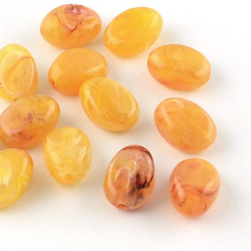 Acryl Gemstone goldenrod 19mm-per stuk-Kralen-Kraaltjes van Renate